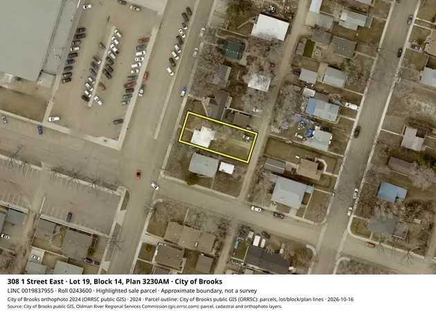 Aerial view for Residential property in City of Brooks, City of Brooks