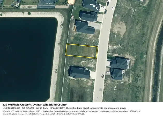 Aerial view for Land in Wheatland County, Wheatland County