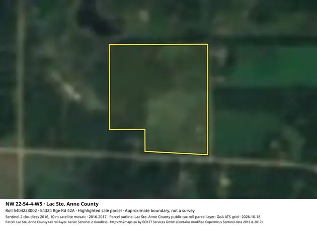 Aerial view for Rural property in Lac Ste. Anne County, Lac Ste. Anne County