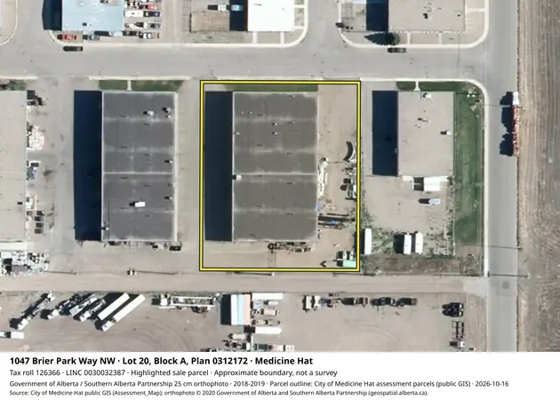 Aerial view for Commercial property in City of Medicine Hat, City of Medicine Hat