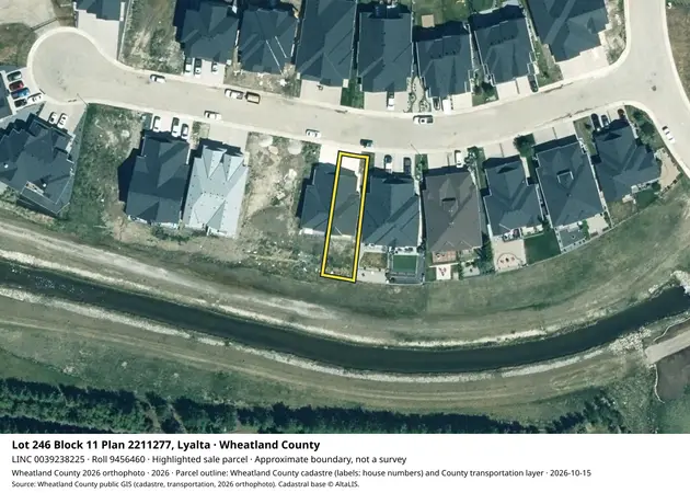 Aerial view for Residential property in Wheatland County, Wheatland County