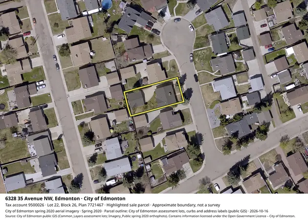 Aerial view for Residential property in City of Edmonton, City of Edmonton