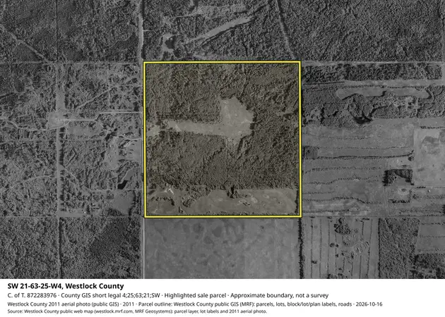 Aerial view for Rural property in Westlock County, Westlock County