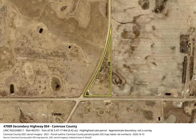 Aerial view for Rural property in Camrose County, Camrose County