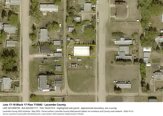 Aerial view for Property in Lacombe County, Lacombe County