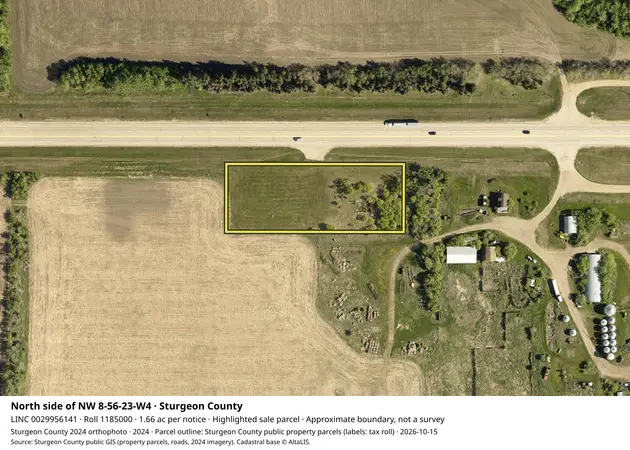 Aerial view for Land in Sturgeon County, Sturgeon County