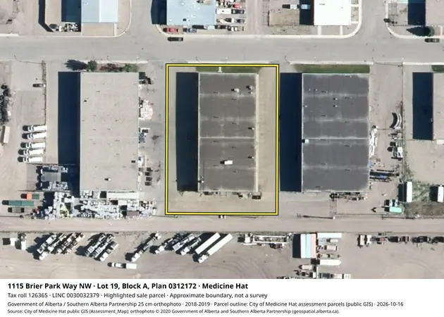 Aerial view for Commercial property in City of Medicine Hat, City of Medicine Hat