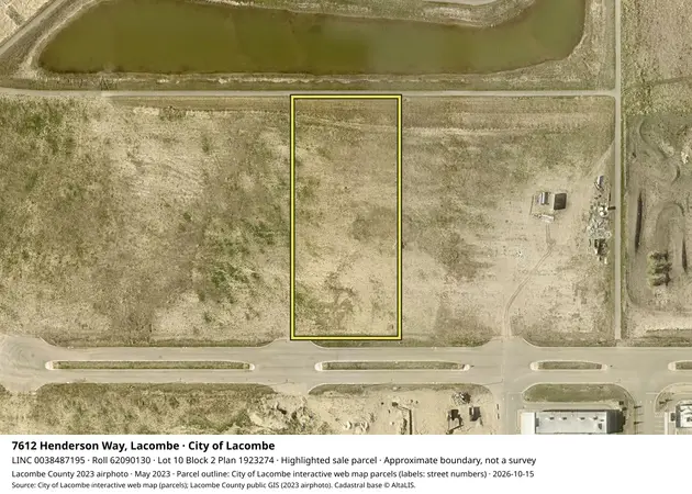 Aerial view for Commercial property in City of Lacombe, City of Lacombe