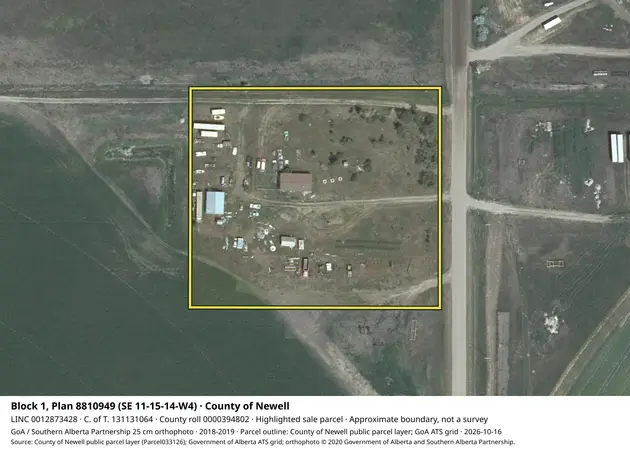 Aerial view for Rural property in County of Newell, County of Newell