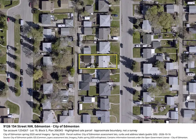Aerial view for Residential property in City of Edmonton, City of Edmonton