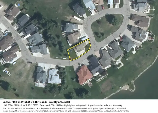 Aerial view for Residential property in County of Newell, County of Newell