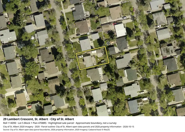 Aerial view for Residential property in City of St. Albert, City of St. Albert